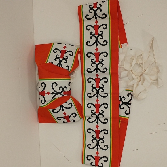 Obi w Pre Tied Bow Vintage Deadstock n Box Woman's Kimono 90s Japanese Sash Belt - Picture 1 of 10